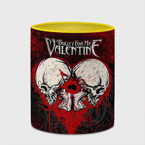 Кружка цветная BFMV: Duo Skulls / 3D-Белый + желтый – фото 2