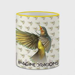 Кружка 3D Imagine Dragons: Fly, цвет: 3D-желтый кант — фото 2