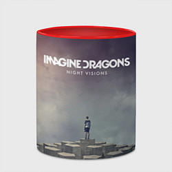 Кружка 3D Imagine Dragons: Night Visions, цвет: 3D-белый + красный — фото 2