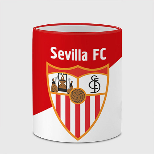 Кружка цветная Sevilla FC / 3D-Красный кант – фото 2