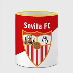 Кружка 3D Sevilla FC, цвет: 3D-желтый кант — фото 2