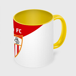 Кружка 3D Sevilla FC, цвет: 3D-белый + желтый