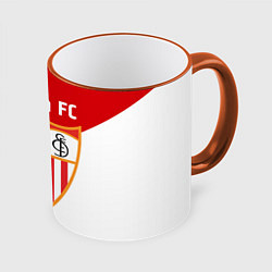Кружка 3D Sevilla FC, цвет: 3D-оранжевый кант
