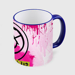 Кружка 3D Blink-182: Purple Smile, цвет: 3D-синий кант