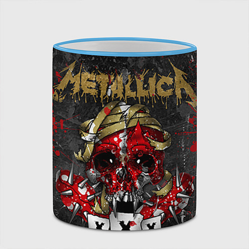 Кружка цветная Metallica XXX / 3D-Небесно-голубой кант – фото 2