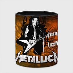 Кружка 3D Metallica: James Hetfield, цвет: 3D-белый + черный — фото 2