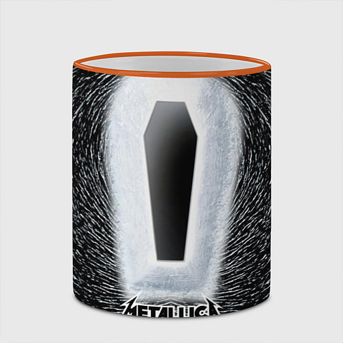 Кружка цветная Metallica: Death Magnetic / 3D-Оранжевый кант – фото 2