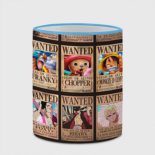 Кружка цветная One Piece / 3D-Небесно-голубой кант – фото 2