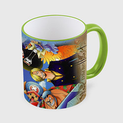 Кружка 3D One Piece, цвет: 3D-светло-зеленый кант