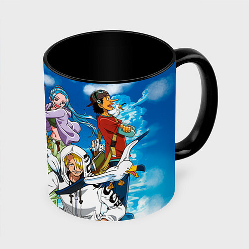 Кружка цветная One Piece / 3D-Белый + черный – фото 1