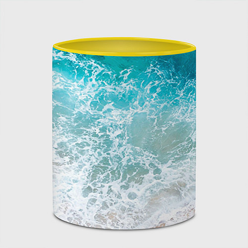 Кружка цветная Берег / 3D-Белый + желтый – фото 2