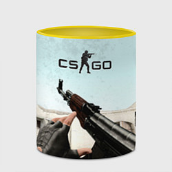 Кружка 3D Counter-Strike: De Dust, цвет: 3D-белый + желтый — фото 2