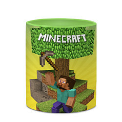 Кружка 3D Minecraft Tree, цвет: 3D-белый + светло-зеленый — фото 2
