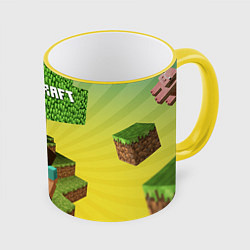 Кружка 3D Minecraft Tree, цвет: 3D-желтый кант