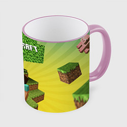 Кружка 3D Minecraft Tree, цвет: 3D-розовый кант