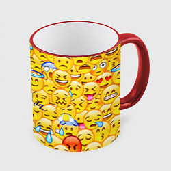 Кружка 3D Emoji, цвет: 3D-красный кант