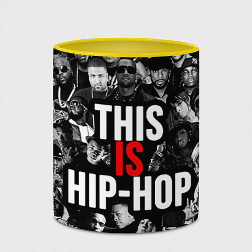 Кружка цветная This is hip-hop / 3D-Белый + желтый – фото 2