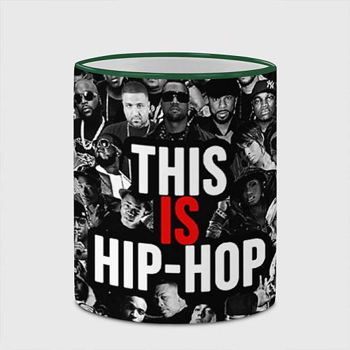 Кружка цветная This is hip-hop / 3D-Зеленый кант – фото 2