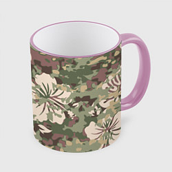 Кружка 3D Камуфляж, цвет: 3D-розовый кант