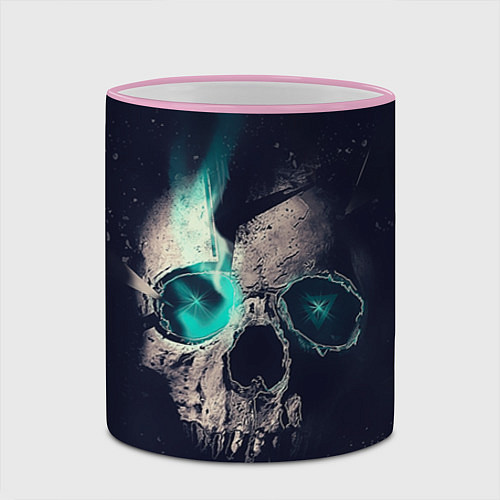 Кружка цветная Skull eyes / 3D-Розовый кант – фото 2