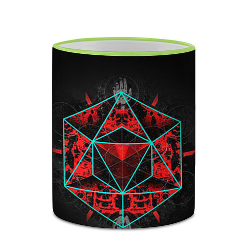 Кружка цветная Sinister Souls: Symbol / 3D-Светло-зеленый кант – фото 2