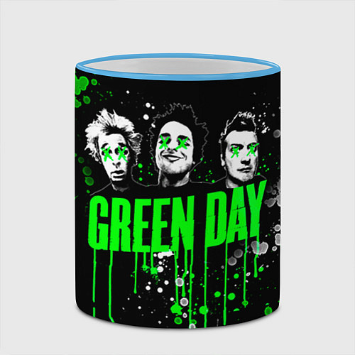 Кружка цветная Green Day: Acid Colour / 3D-Небесно-голубой кант – фото 2