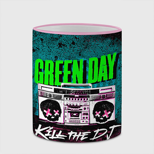 Кружка цветная Green Day: Kill the DJ / 3D-Розовый кант – фото 2