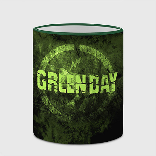 Кружка цветная Green Day: Acid Voltage / 3D-Зеленый кант – фото 2