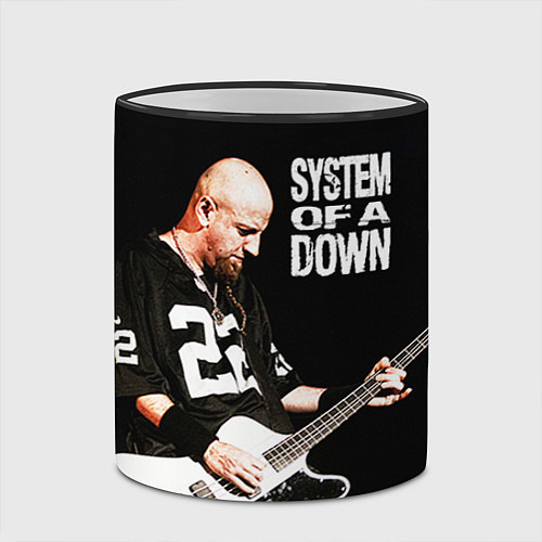 Кружка цветная System of a Down / 3D-Черный кант – фото 2