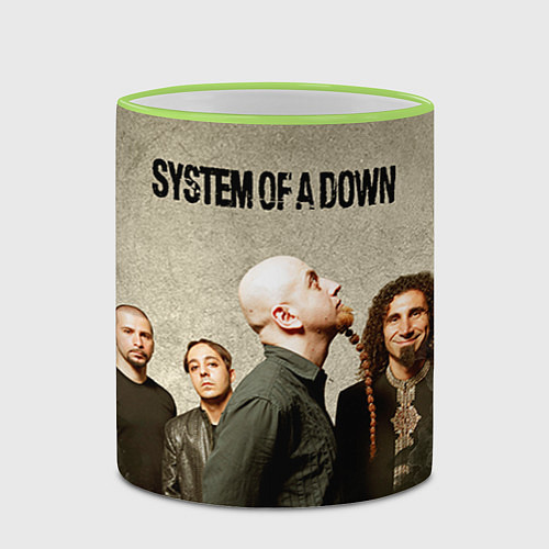 Кружка цветная System of a Down / 3D-Светло-зеленый кант – фото 2