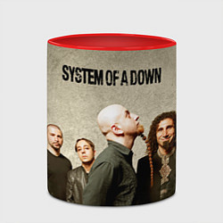 Кружка 3D System of a Down, цвет: 3D-белый + красный — фото 2