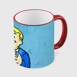 Кружка 3D Fallout: It's okey, цвет: 3D-красный кант