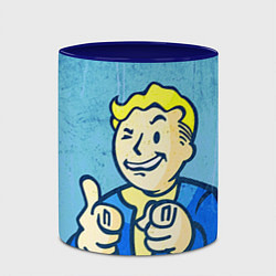 Кружка 3D Fallout: It's okey, цвет: 3D-белый + синий — фото 2