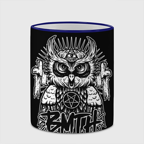 Кружка цветная BMTH Owl / 3D-Синий кант – фото 2