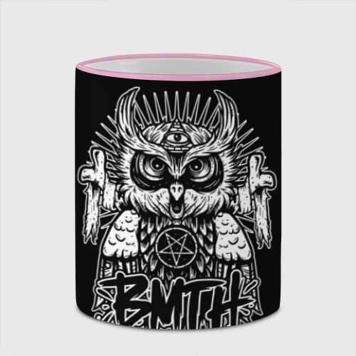 Кружка цветная BMTH Owl / 3D-Розовый кант – фото 2