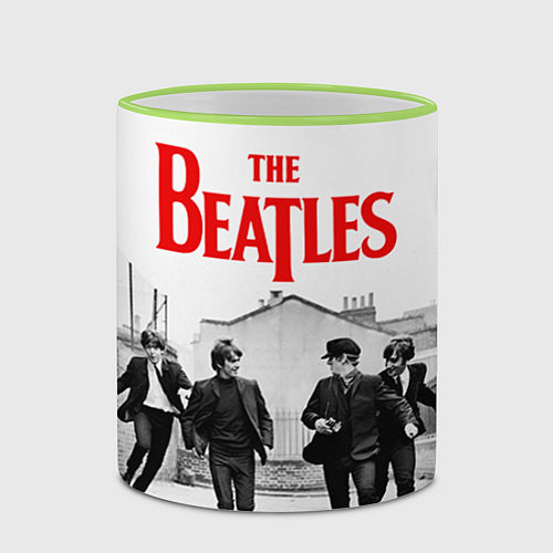 Кружка цветная The Beatles: Break / 3D-Светло-зеленый кант – фото 2