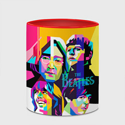 Кружка 3D The Beatles: Poly-art, цвет: 3D-белый + красный — фото 2