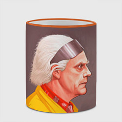 Кружка 3D Доктор Браун, цвет: 3D-оранжевый кант — фото 2