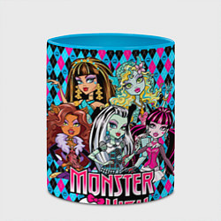 Кружка 3D Monster High, цвет: 3D-белый + небесно-голубой — фото 2