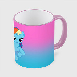 Кружка 3D My Little Pony, цвет: 3D-розовый кант