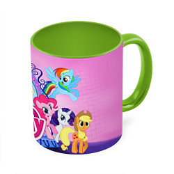 Кружка 3D My Little Pony, цвет: 3D-белый + светло-зеленый