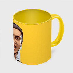 Кружка 3D Ronaldinho Art, цвет: 3D-белый + желтый