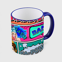 Кружка 3D POP ART, цвет: 3D-синий кант
