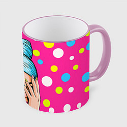 Кружка 3D POP ART, цвет: 3D-розовый кант