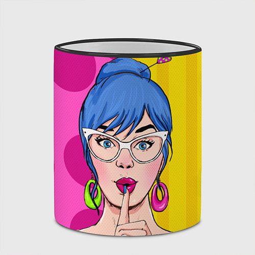 Кружка цветная POP ART / 3D-Черный кант – фото 2