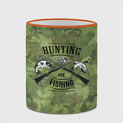 Кружка 3D Hunting & Fishing, цвет: 3D-оранжевый кант — фото 2