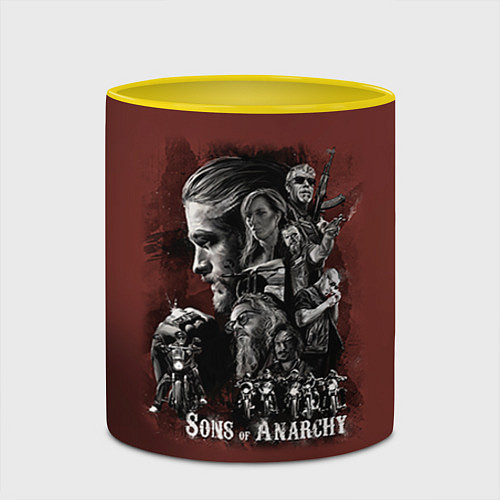 Кружка цветная Sons Of Anarchy / 3D-Белый + желтый – фото 2