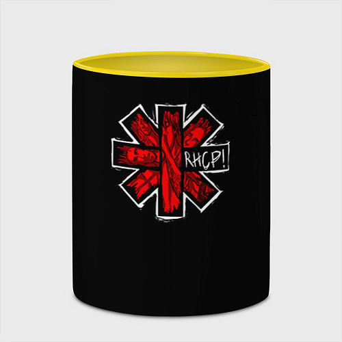 Кружка цветная RHCP Symbol / 3D-Белый + желтый – фото 2