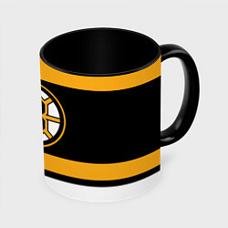 Кружка 3D Boston Bruins, цвет: 3D-белый + черный