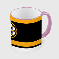 Кружка 3D Boston Bruins, цвет: 3D-розовый кант